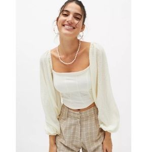 Urban Outfitters Claudia Balloon Sleeve Top